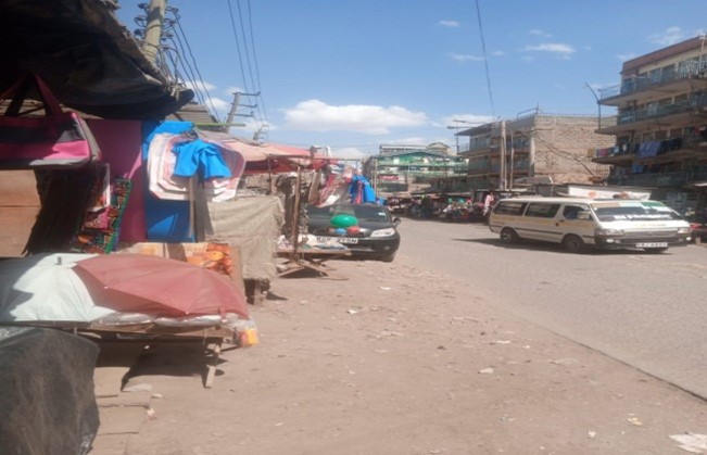 Street traders at their work sites in Nairobi